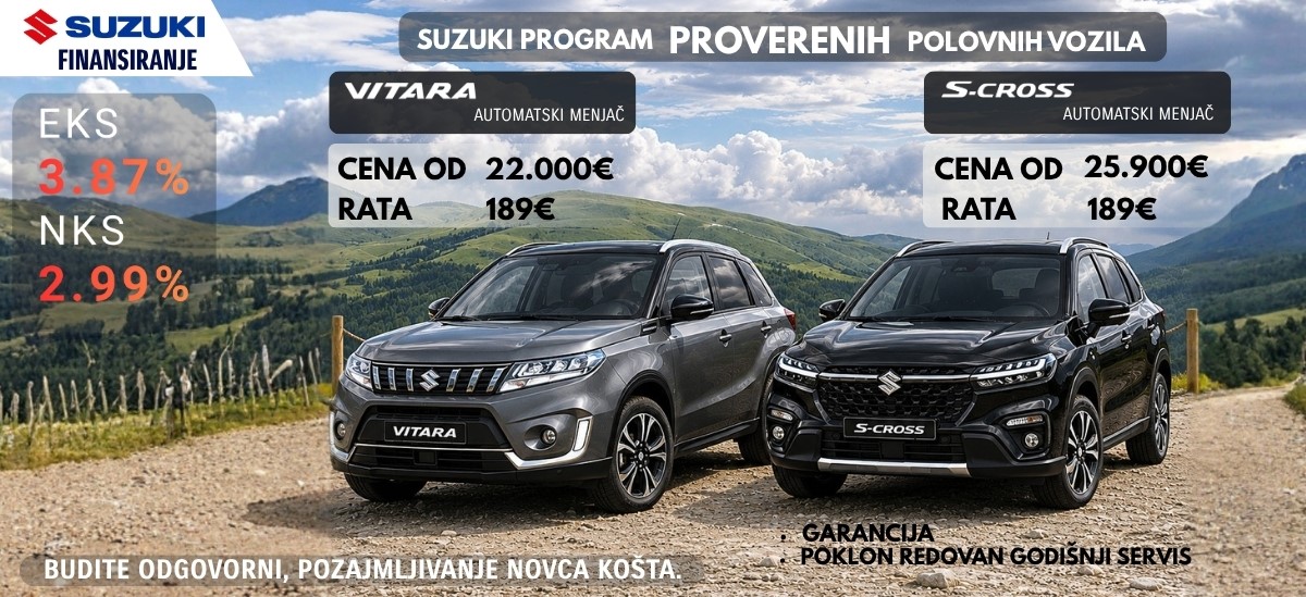 Posebni uslovi finansiranja za Vitara i S-Cross